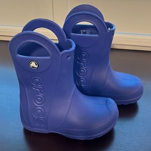 Crocs Kids Handle It Rain Boots Blue Size 10 Unisex